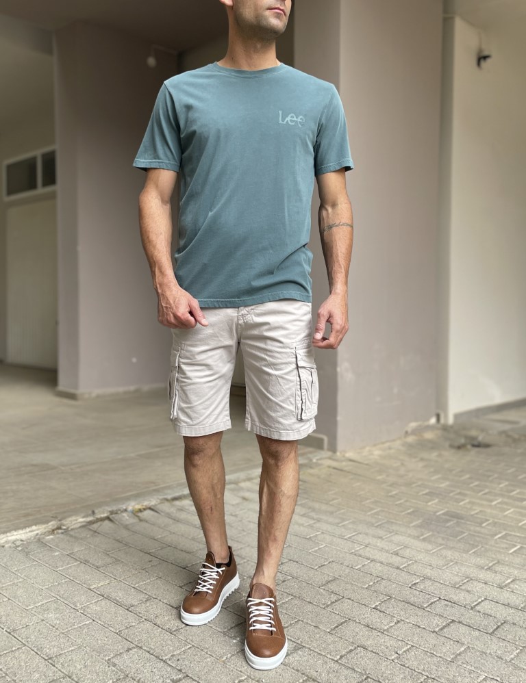 Ανδρική γκρι cargo βερμούδα 577923M φωτογραφία